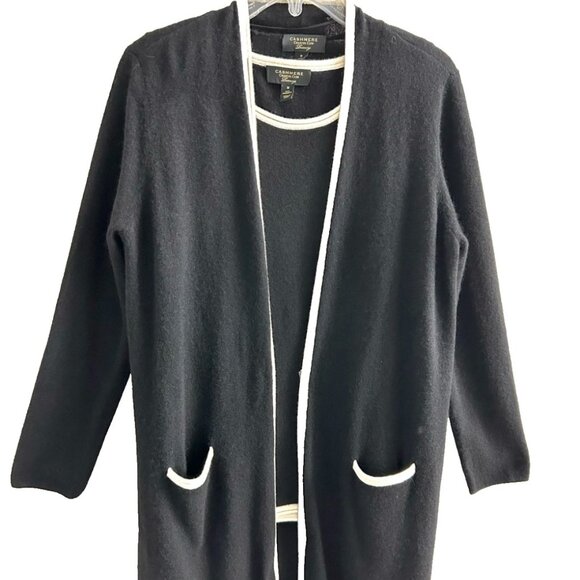 Charter Club Cashmere 36" Long Open Front Cardigan - Size M - Picture 1 of 12